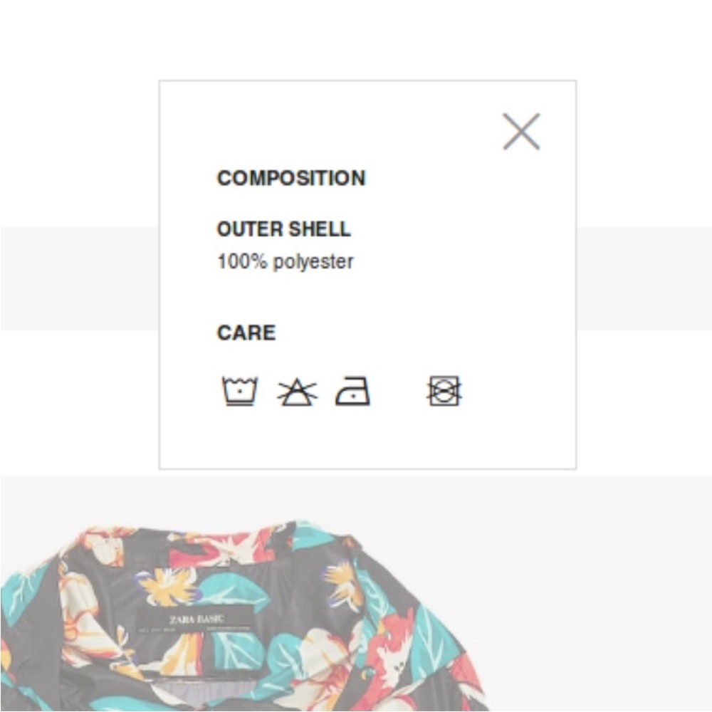 Zara Oversized Floral Hooded Raincoat Size Medium - Picture 4 of 10